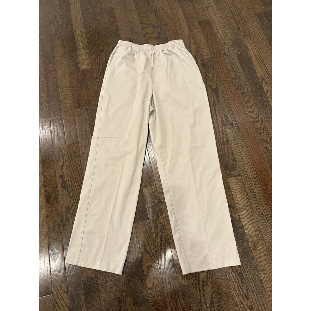Alfred Dunner Classic Fit Sz 10 Beige Oatmeal Pull On Elastic Waist Casual Pant